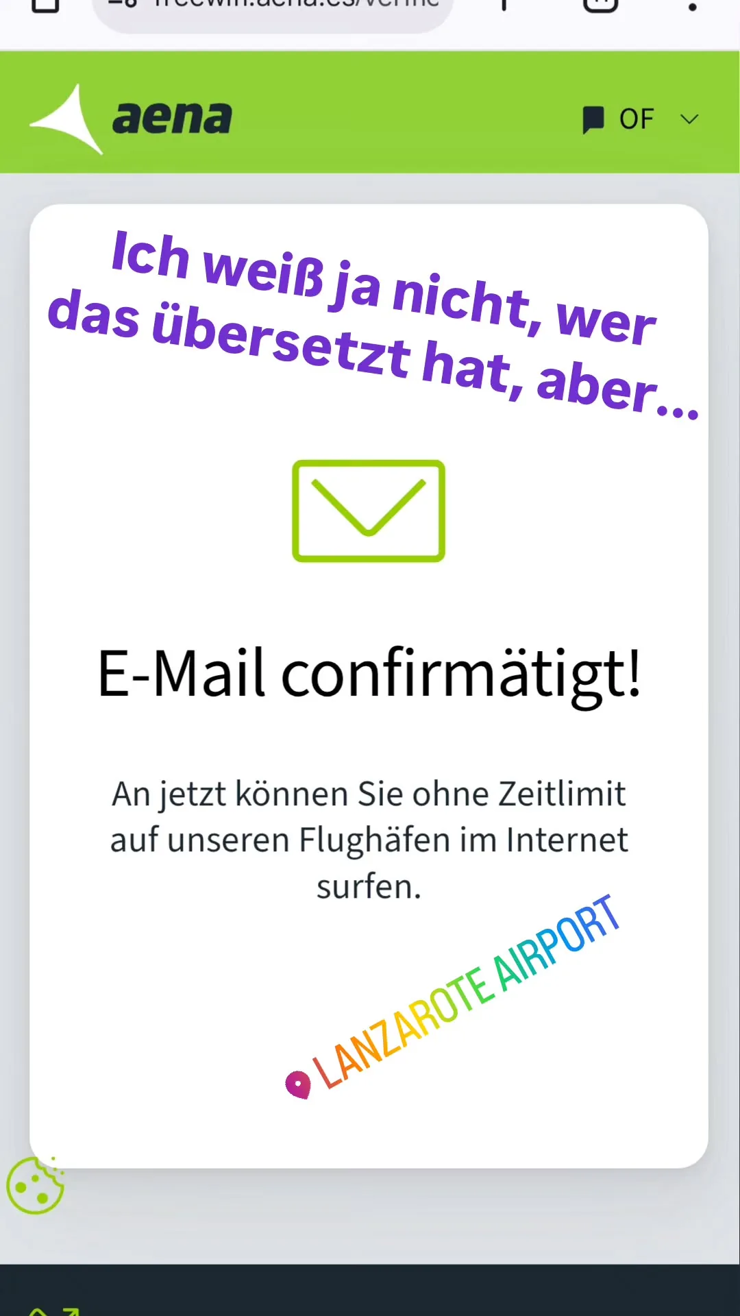 Ich weiß ja nicht, wer
das übersetzt hat, aber...